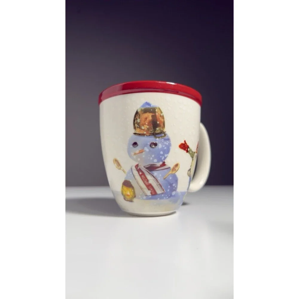 Williams Sonoma Nordic Elf Mug Stoneware Complete Snowman